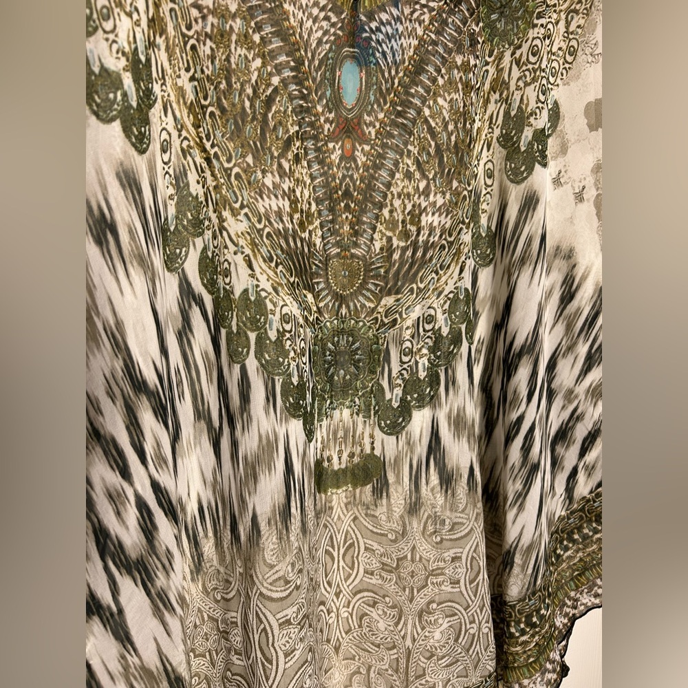 NWT Mypassa Bohemian Patterned Kaftan Top - Picture 4 of 5